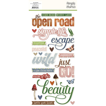 Simple Stories SIMPLE VINTAGE WOODLANDS Foam Stickers 52pc
