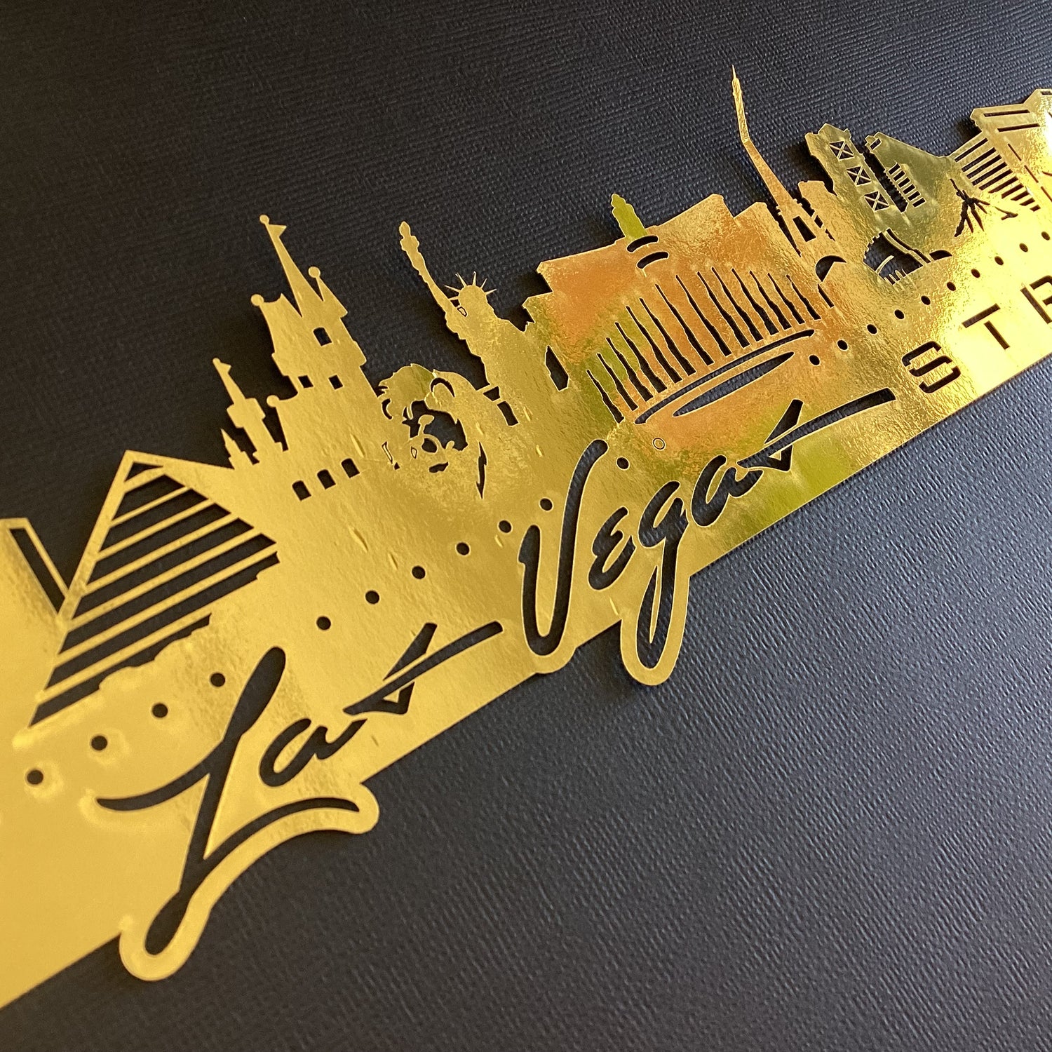 LAS VEGAS STRIP Skyline Travel Border Laser Cuts LV