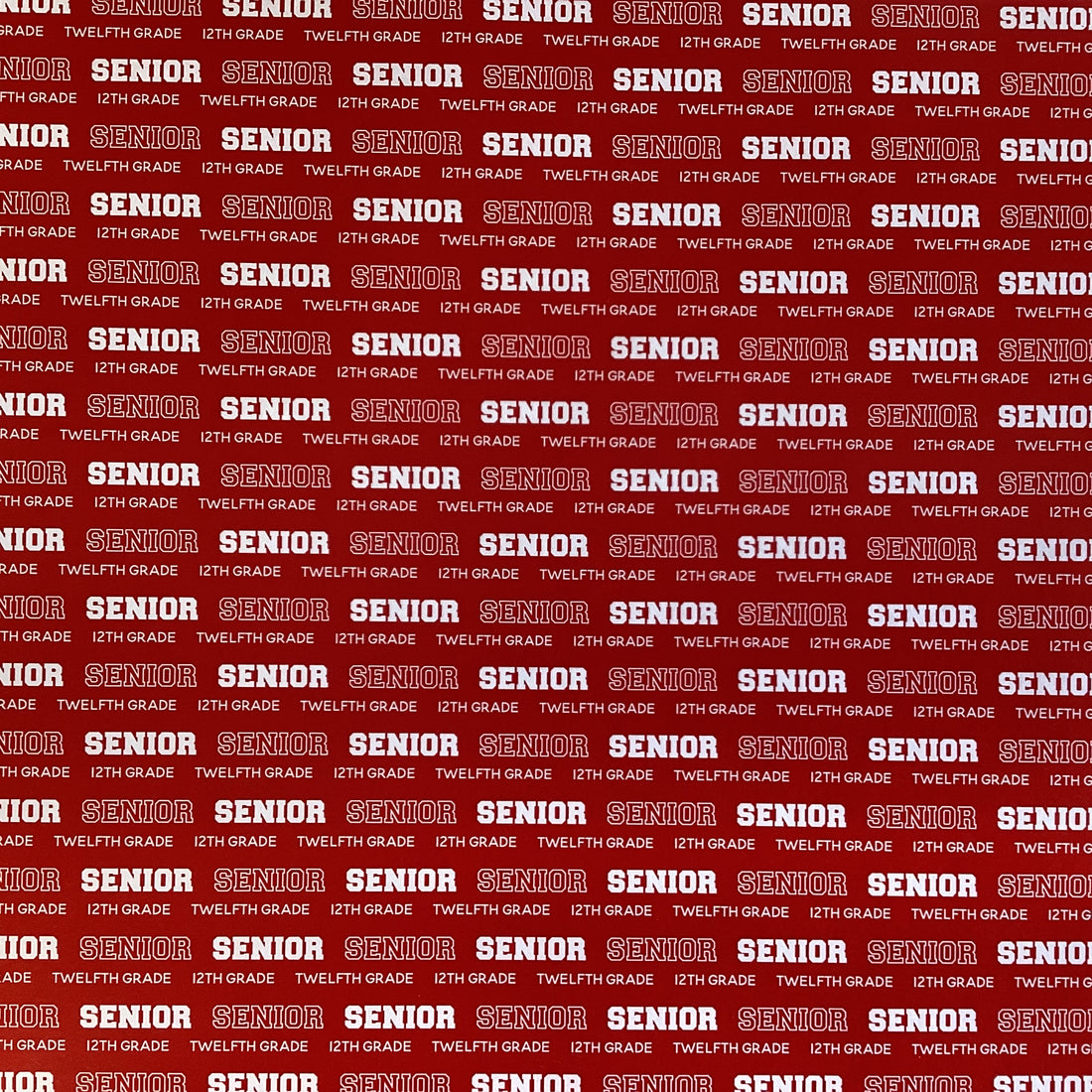 SENIOR PRIDE RED 12th Grade School 12"X12" Scrapbook Paper Scrapbooksrus Las Vegas