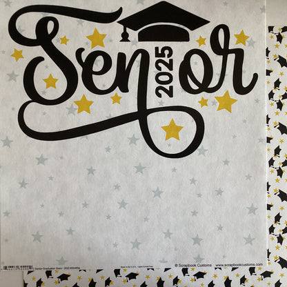 SENIOR GRADUATION STARS 2025 12&quot;X12&quot; Scrapbook Customs Paper