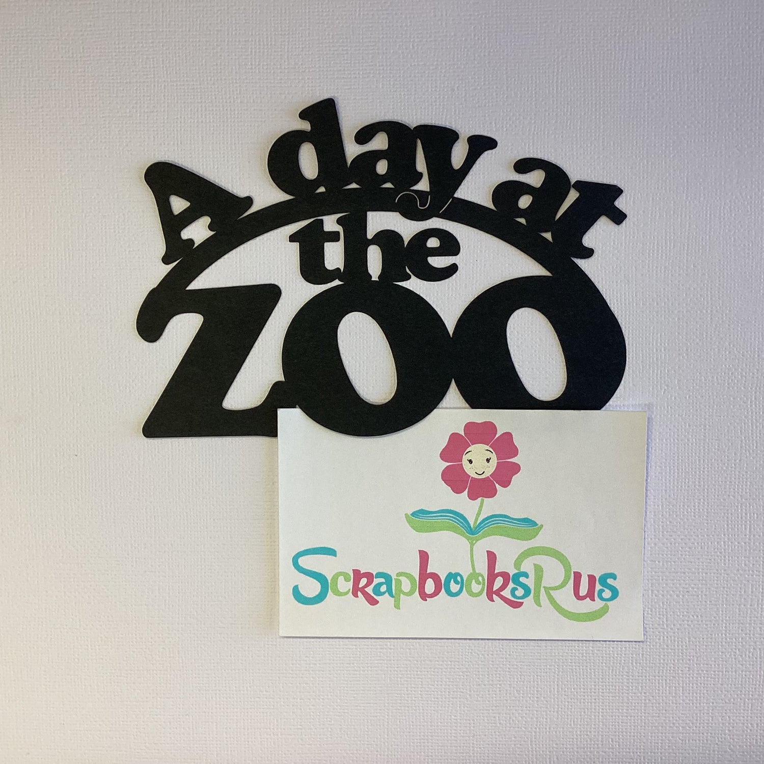 Laser Cut A DAY AT THE ZOO Diecut Scrapbook Title