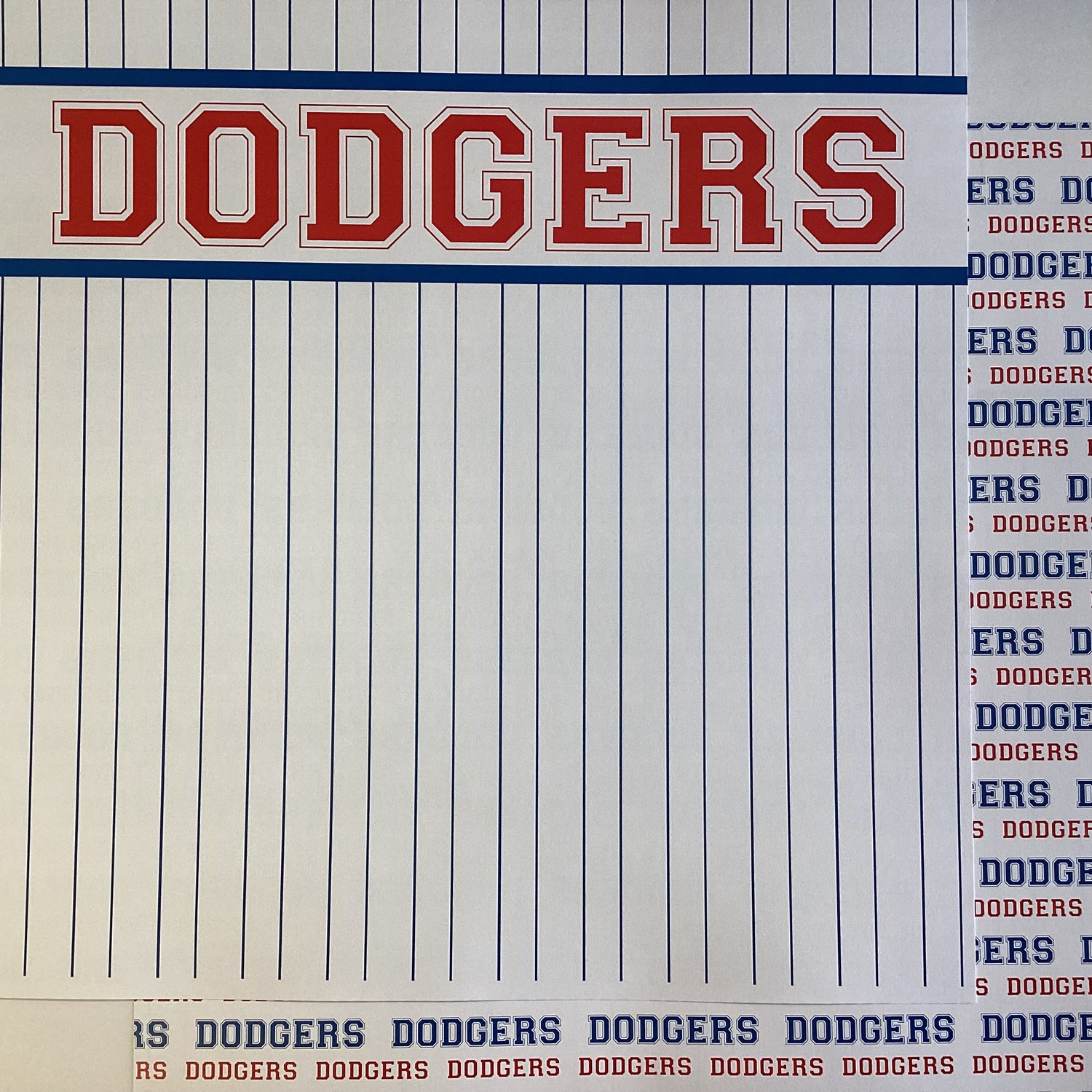 Scrapbooksrus DODGERS BASEBALL 12&quot;X12&quot; Scrapbook Paper Kit 12 Sheets