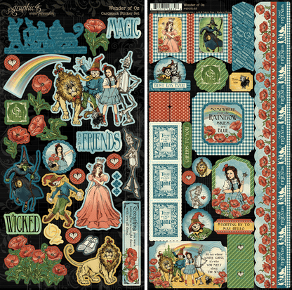 Graphic 45 WONDER OF OZ Cardstock Sticker Set