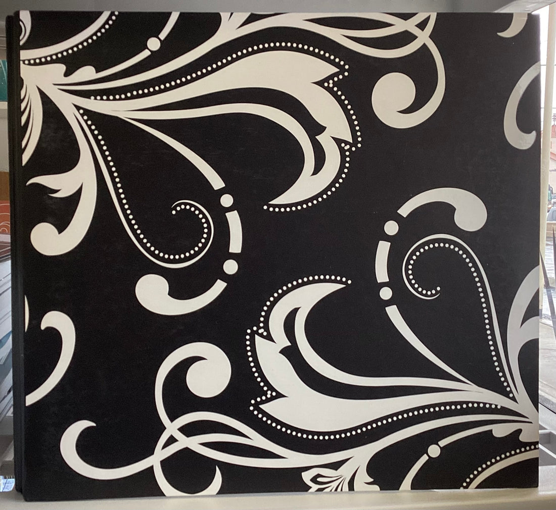 Colorbok BLACK WHITE FLORAL 12"X12" Postbound Scrapbook Album