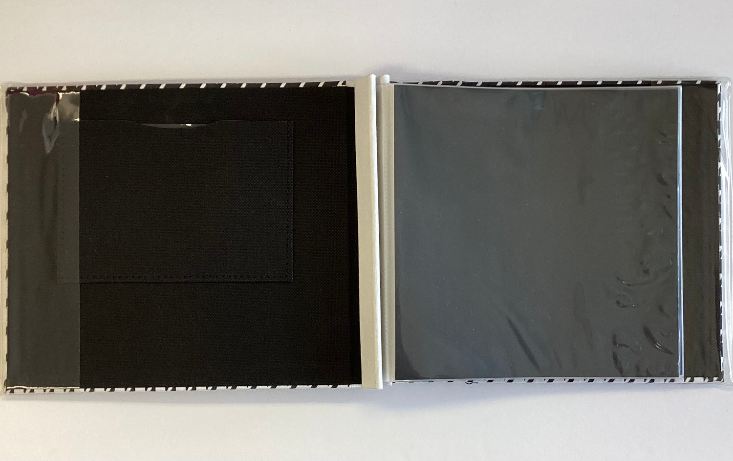 Postbound Album BLACK WHITE PATTERN Frame 8&quot;X8&quot; Scrapbook Memory Book