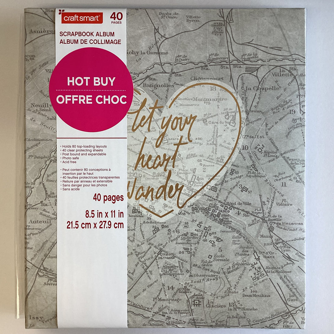 Postbound Album 8.5"X11” LET YOUR HEART WANDER Scrapbook Memory Album