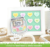 Lawn Fawn HOW YOU BEAN? CONVERSATION HEART ADD-ON Stamps & Die SET