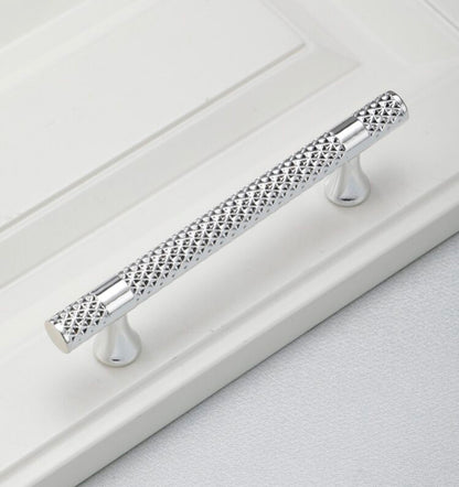 Silver Metallic Plastic CABINET HANDLE DIAMOND