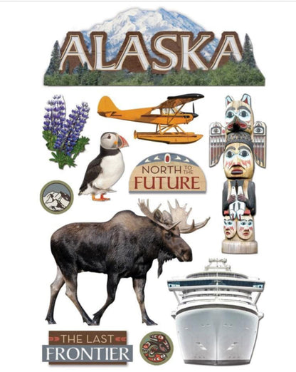 Paper House ALASKA 3D Stickers 13 pc