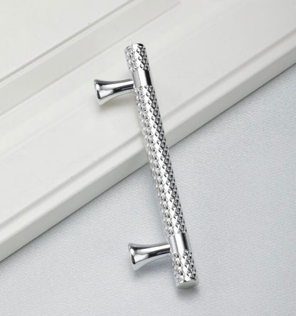 Silver Metallic Plastic CABINET HANDLE DIAMOND