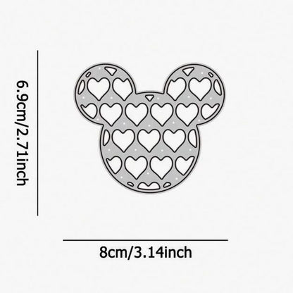 Metal Craft Dies Disney MICKEY HEART HEAD 1pc