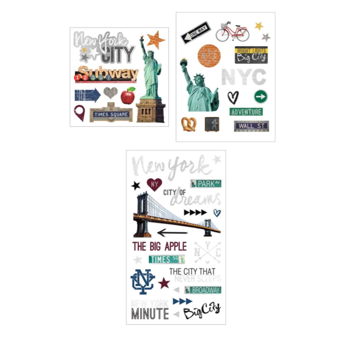 Paper House Sticky Pix Multipack NEW YORK Stickers 49 pc