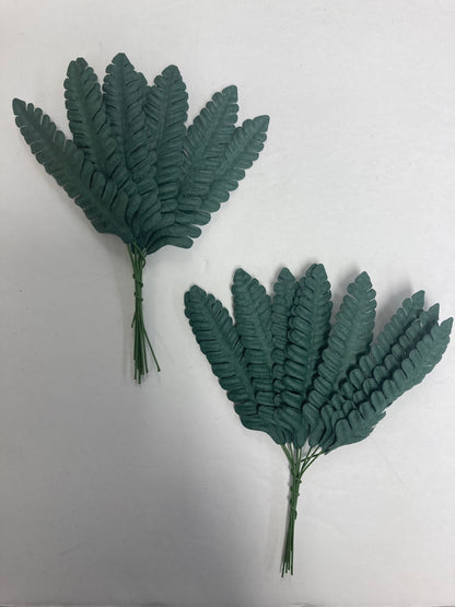 FERN LEAVES 4” Scrapbook Embellishment 20pc