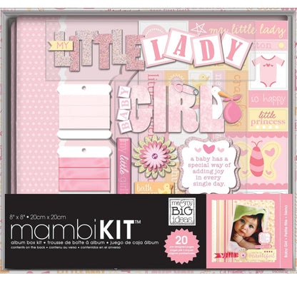 Me &amp; My Big Ideas BABY GIRL Mambi Kit 8”X8” Premade Scrapbook Album Scrapbooksrus