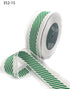 May Arts DIAGONAL STRIPE WHITE SHEER Ribbon 1 Yard