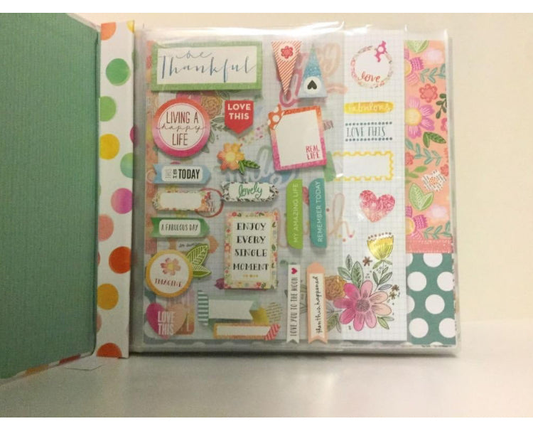 Me &amp; My Big Ideas LOVE THIS LIFE Album in an Instant Kit 8”X8” Premade Scrapbook