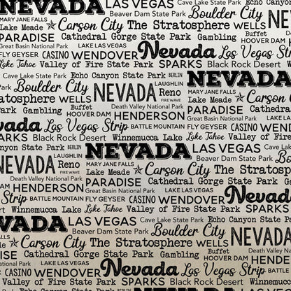 NEVADA POSTAGE MAP Double Sided 12&quot;X12&quot; Scrapbook Travel Paper