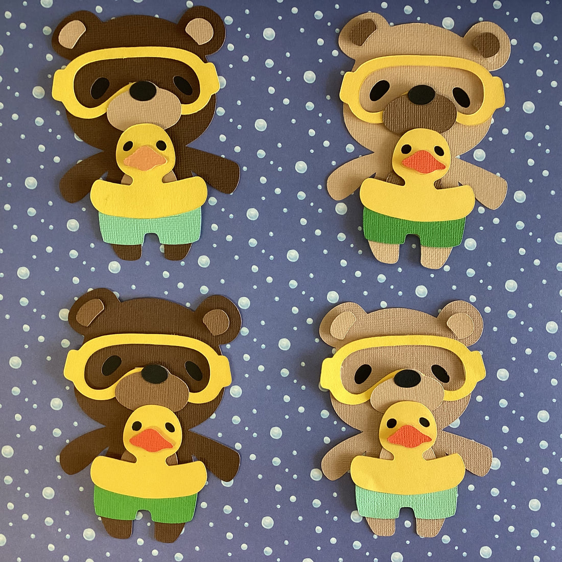 Scrapbooksrus Teddy Bear BEACH DAY Diecut Die Cut Embellishment