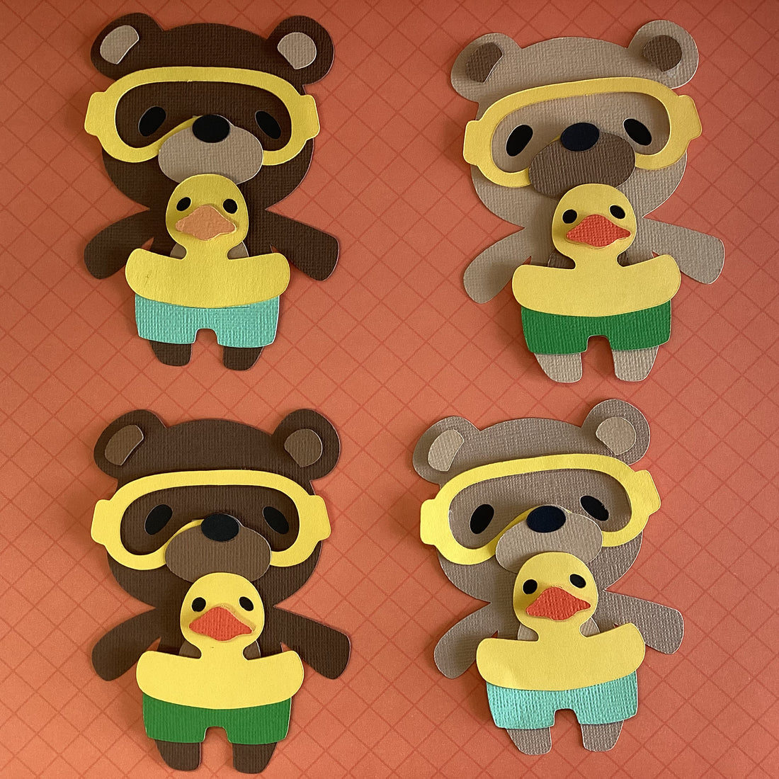 Scrapbooksrus Teddy Bear BEACH DAY Diecut Die Cut Embellishment