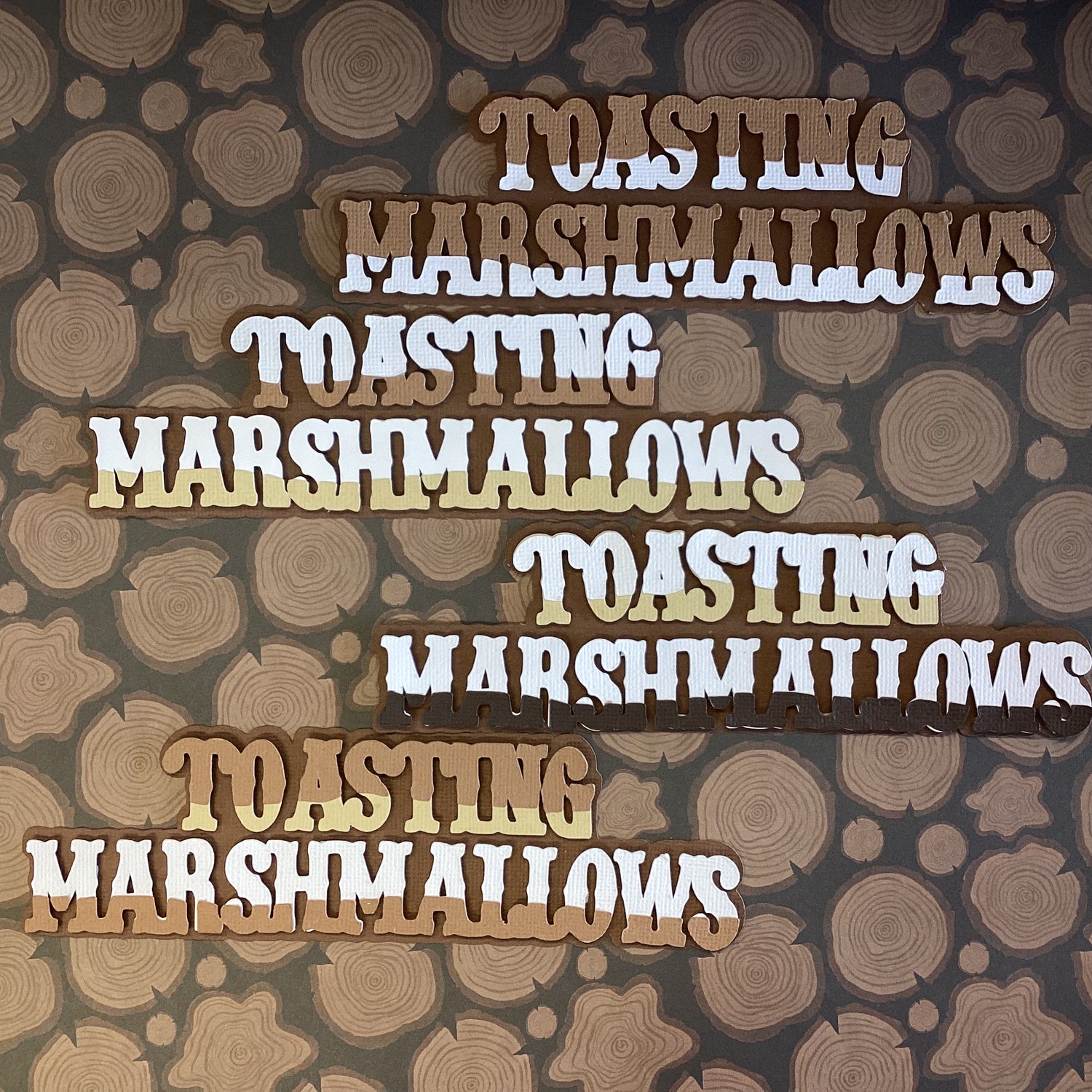 Scrapbooksrus TOASTING MARSHMALLOWS Die Cut Diecut S’more Camping