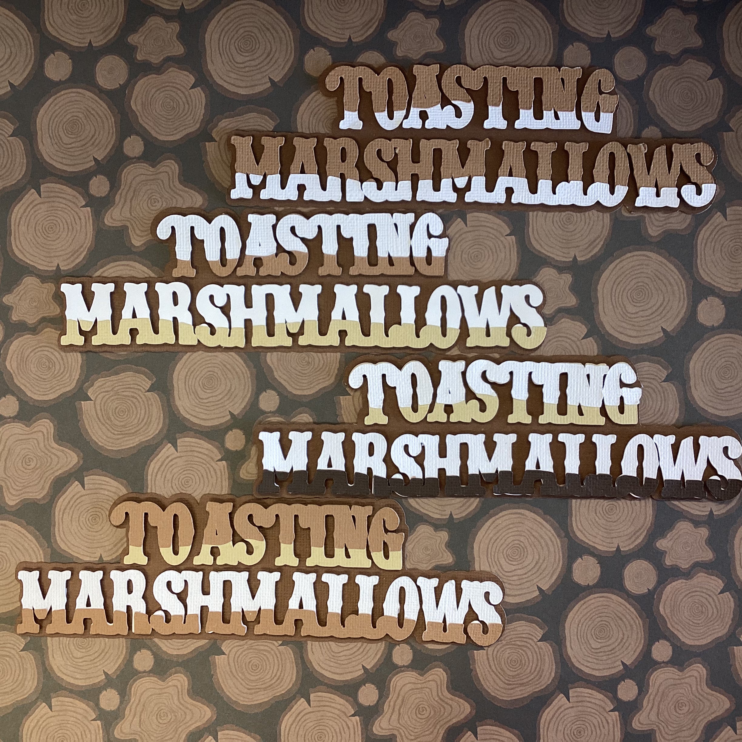 Scrapbooksrus TOASTING MARSHMALLOWS Die Cut Diecut S’more Camping
