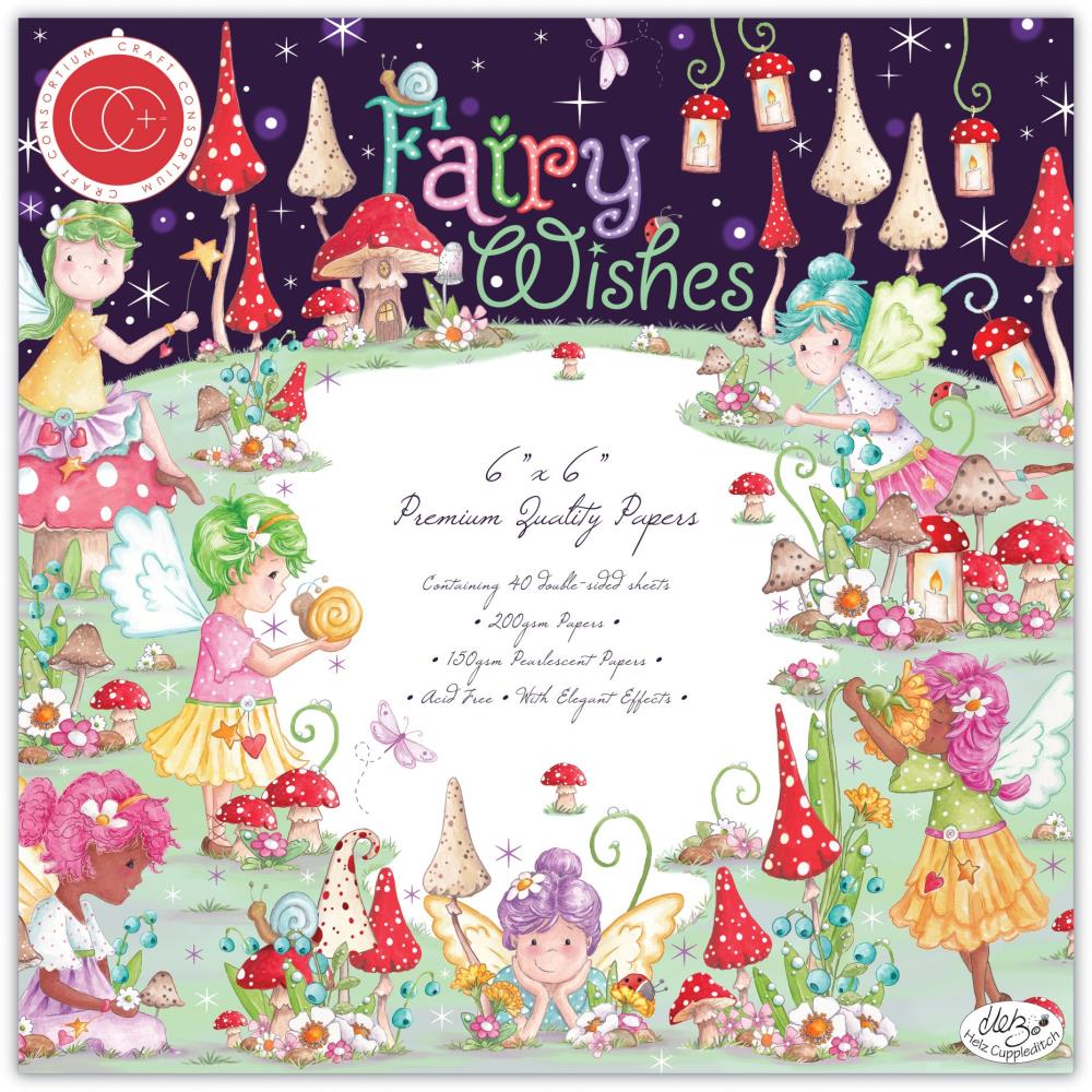 Craft Consortium FAIRY WISHES 6”X6” Premium Paper Pad