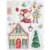 Craft Consortium It’s Snome Time 2 NORTHERN LIGHTS Clear Polymer Stamps 11pc