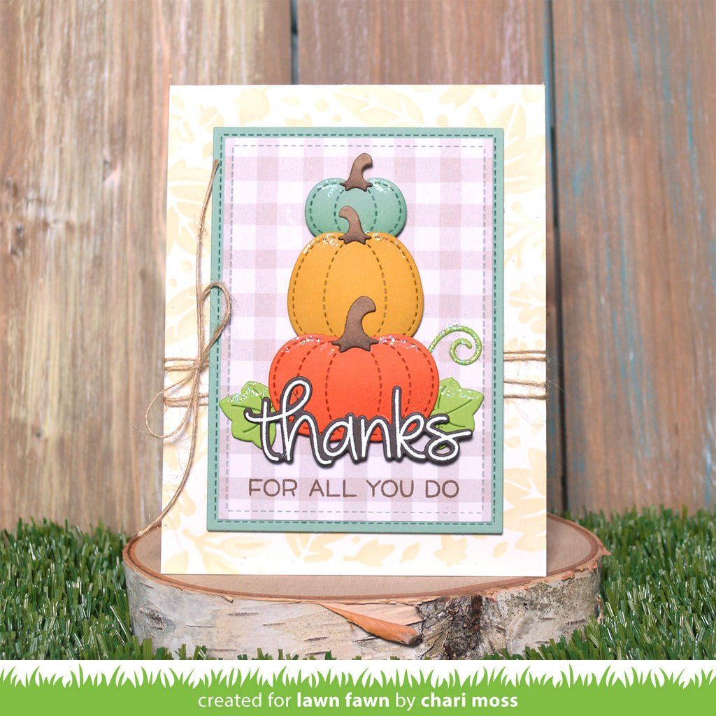 Lawn Fawn Cuts STITCHED PUMPKINS Custom Craft Dies 10pc