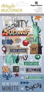 Paper House Sticky Pix Multipack NEW YORK Stickers 49 pc