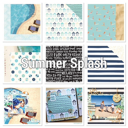 Kaisercraft SUMMER SPLASH KIT 11pc 12X12 Scrapbook Papers