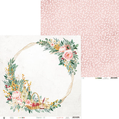 P13 FLOWERISH 12&quot;X12&quot; Designer Paper Pack Pad 14pc