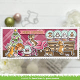 Lawn Fawn LITTLE SNOW GLOBE DOG Stamps & Die SET
