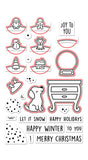 Lawn Fawn LITTLE SNOW GLOBE DOG Stamps & Die SET