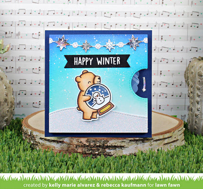 Lawn Fawn REVEAL WHEEL LITTLE SNOW GLOBE DOG ADD-ON Die