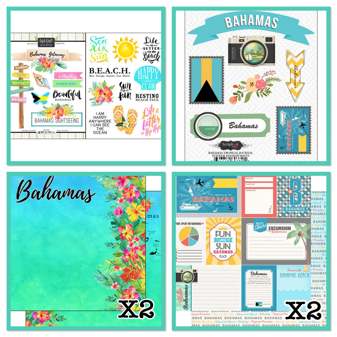 Scrapbooksrus BAHAMAS GETAWAY 12”X12” Scrapbook Kit