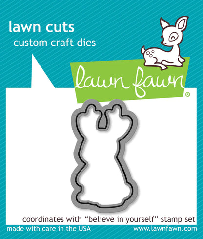 Lawn Fawn BELIEVE IN YOURSELF Stamps &amp; Die SET