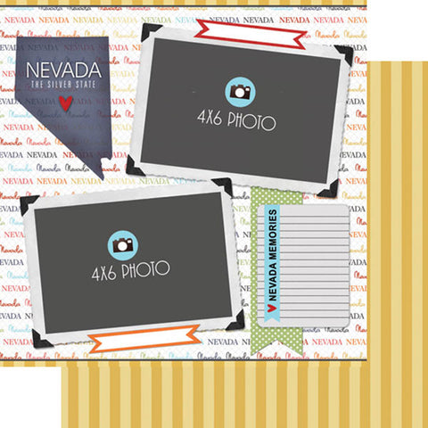 Nevada DS QUICK PAGE JOURNAL 12X12 Travel Paper