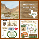 BIG BEND KIT Papers and Stickers 4pc National Park Texas