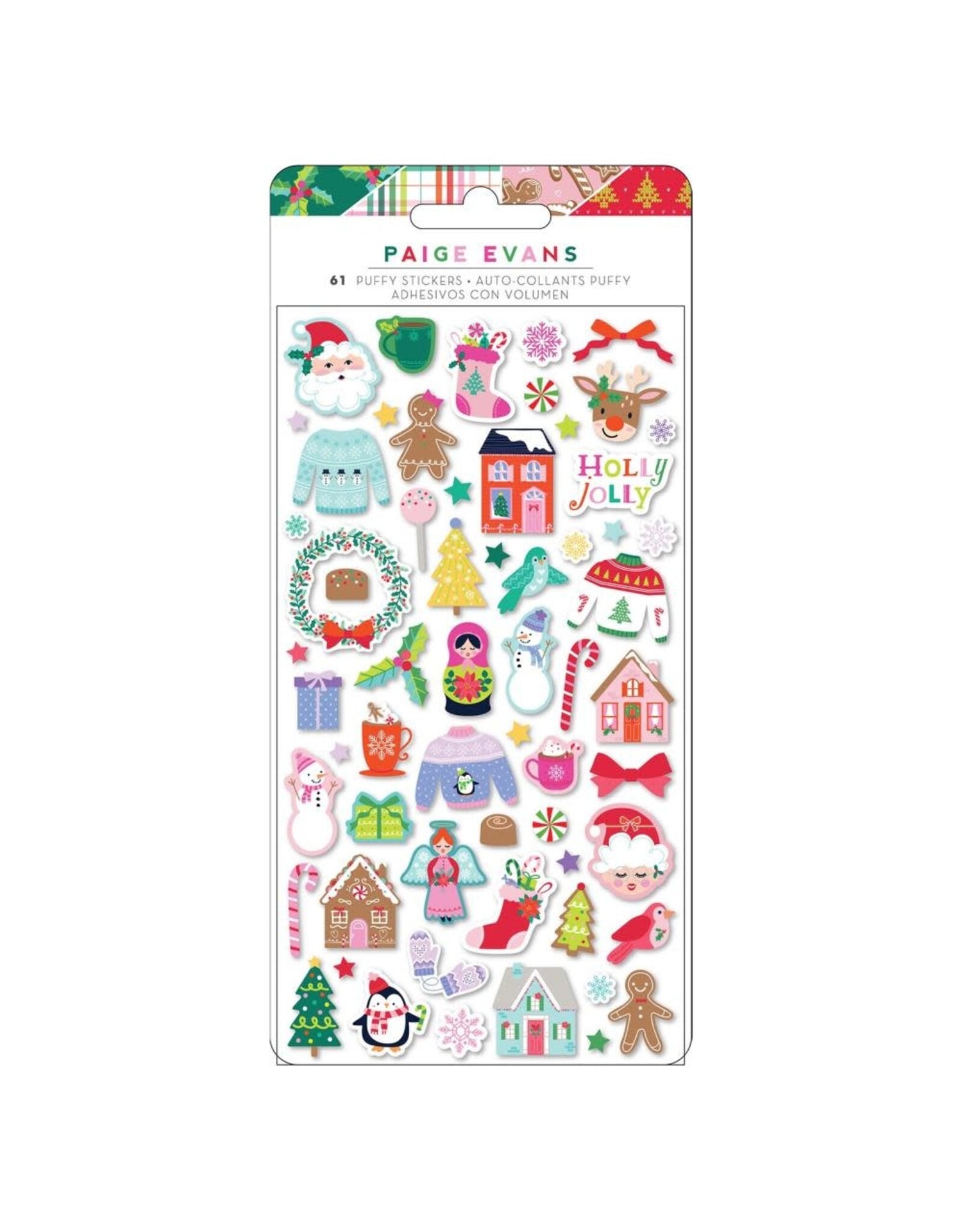 Paige Evans SUGARPLUM WISHES PUFFY STICKERS Embellishment 61pc