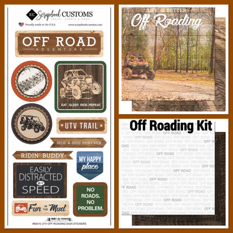 Life Is Better OFF ROADING KIT 5pc Scrapbook Papers Stickers Scrapbooksrus
