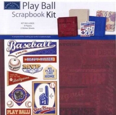 Karen Foster Design PLAY BALL 12"X12" ScrapbooK Kit 10pc