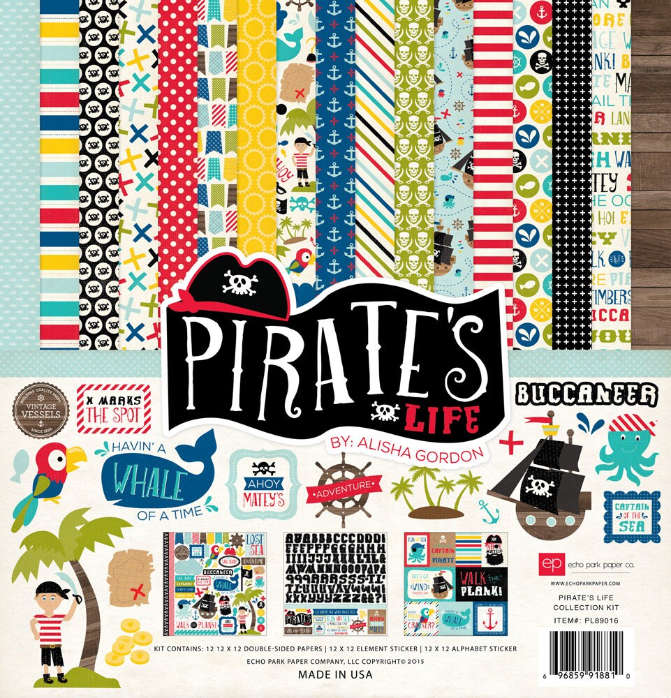 Echo Park PIRATE’S LIFE COLLECTION KIT ☠️ 13pc 12”X12”