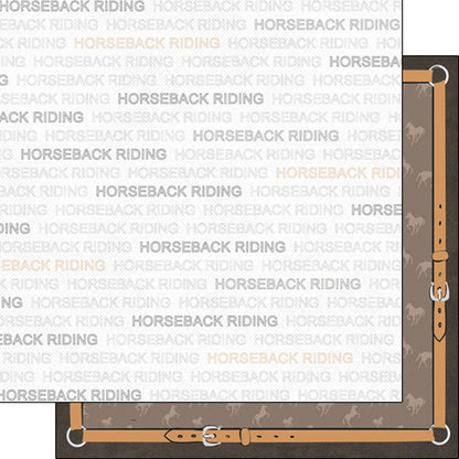 RIDING HORSEBACK 12&quot;X12&quot; Scrapbook Kit 7pc