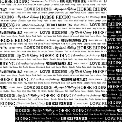 RIDING HORSEBACK 12"X12" Scrapbook Kit 7pc