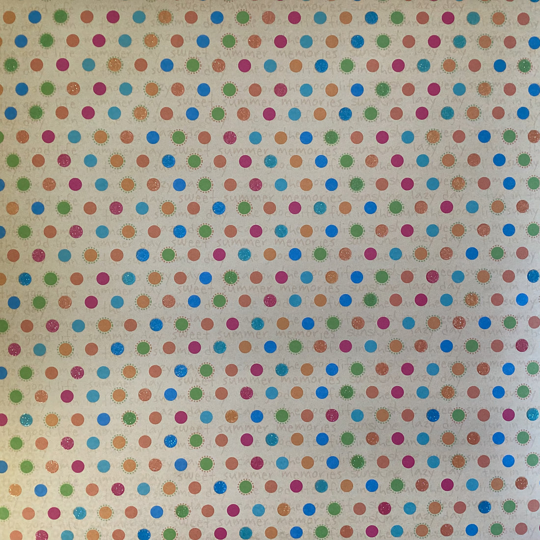 Best Creation SUNNY DAYS 12"x12" Glitter Summer Scrapbook Paper