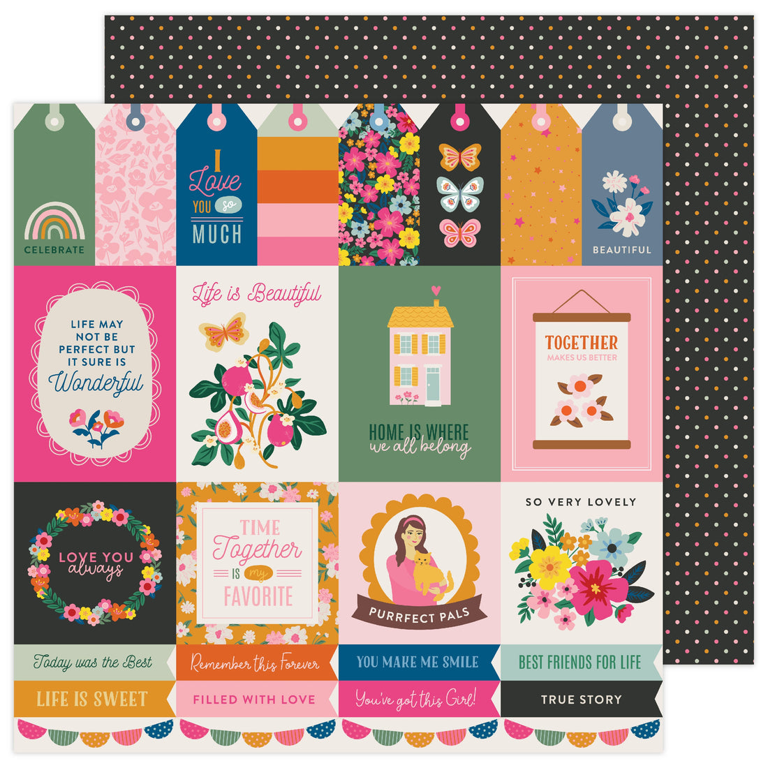 AC Jen Hadfield Stardust TRUE STORY 12"X12" Scrapbook Paper