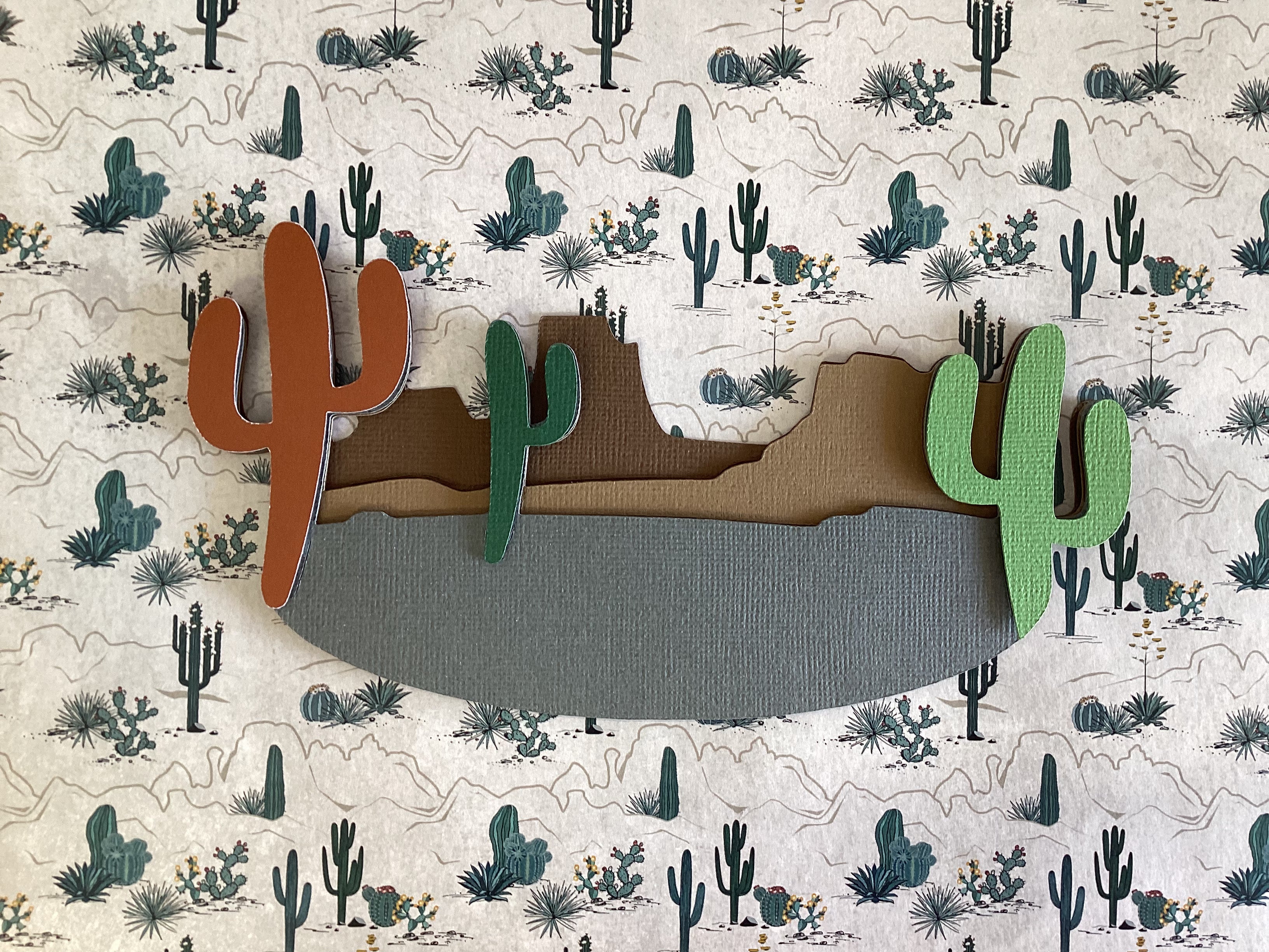 MOUNTAIN CACTUS Red Rock Mt. Charleston Grand Canyon Travel Laser Cut