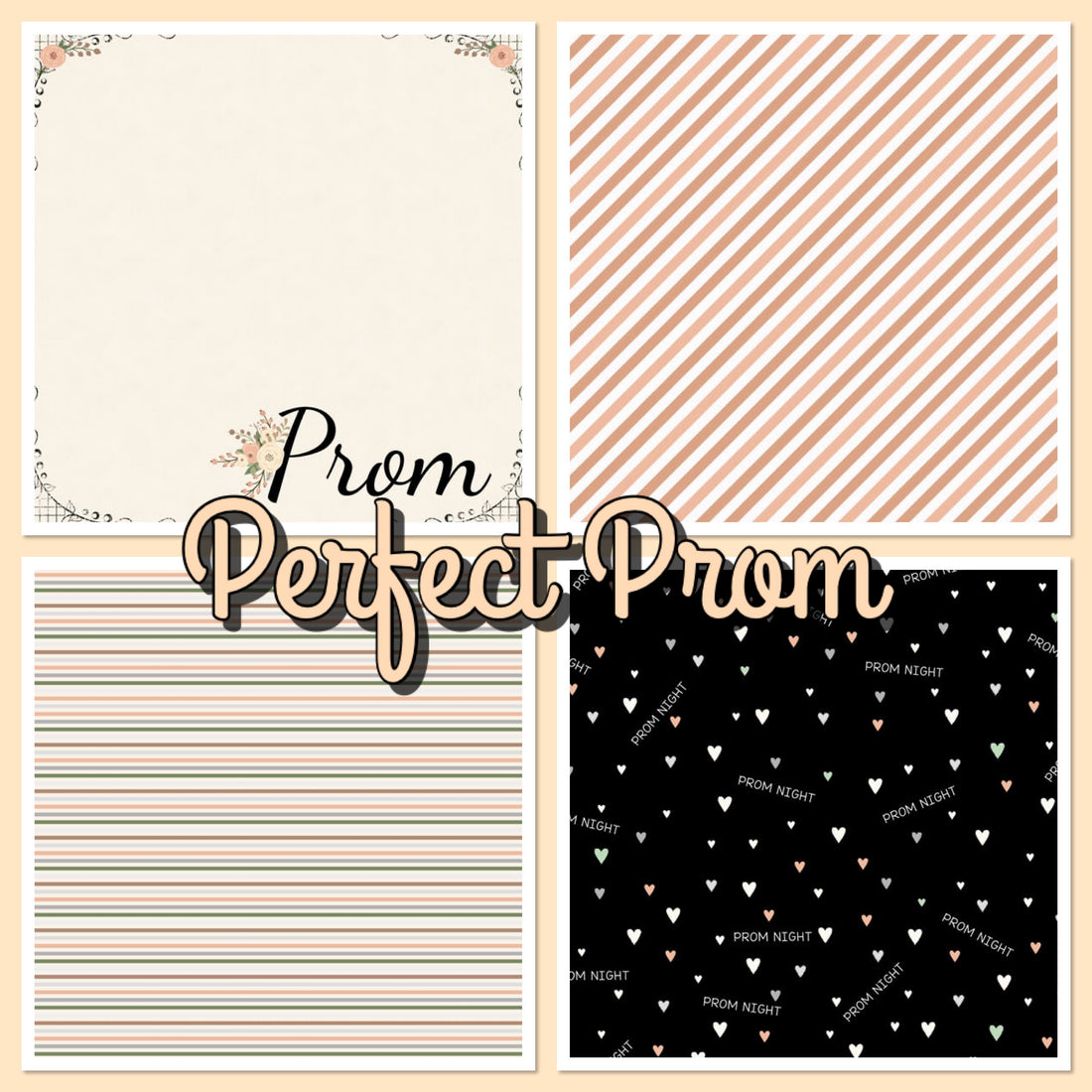 Scrapbook Customs PERFECT PROM DS 12&quot;x12&quot; Scrapbook Paper