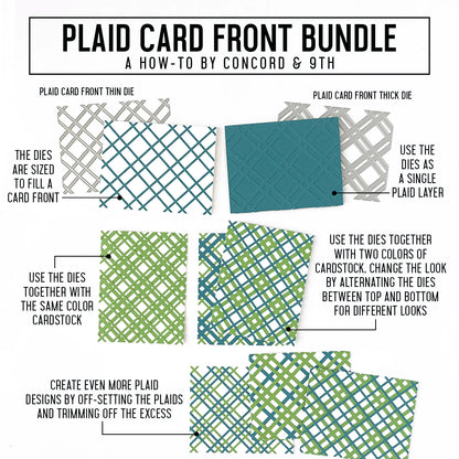 Concord &amp; 9th Thick Plaid Card Front Dies