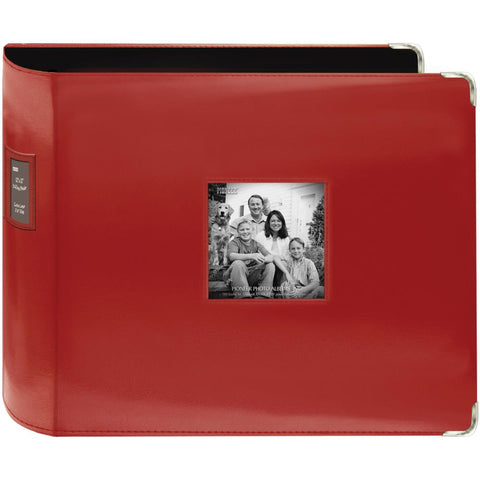 Pioneer Sewn Frame Extra Large RED Leatherette 3-Ring 12"X12" Memory Scrapbook Album Scrapbooksrus Las Vegas